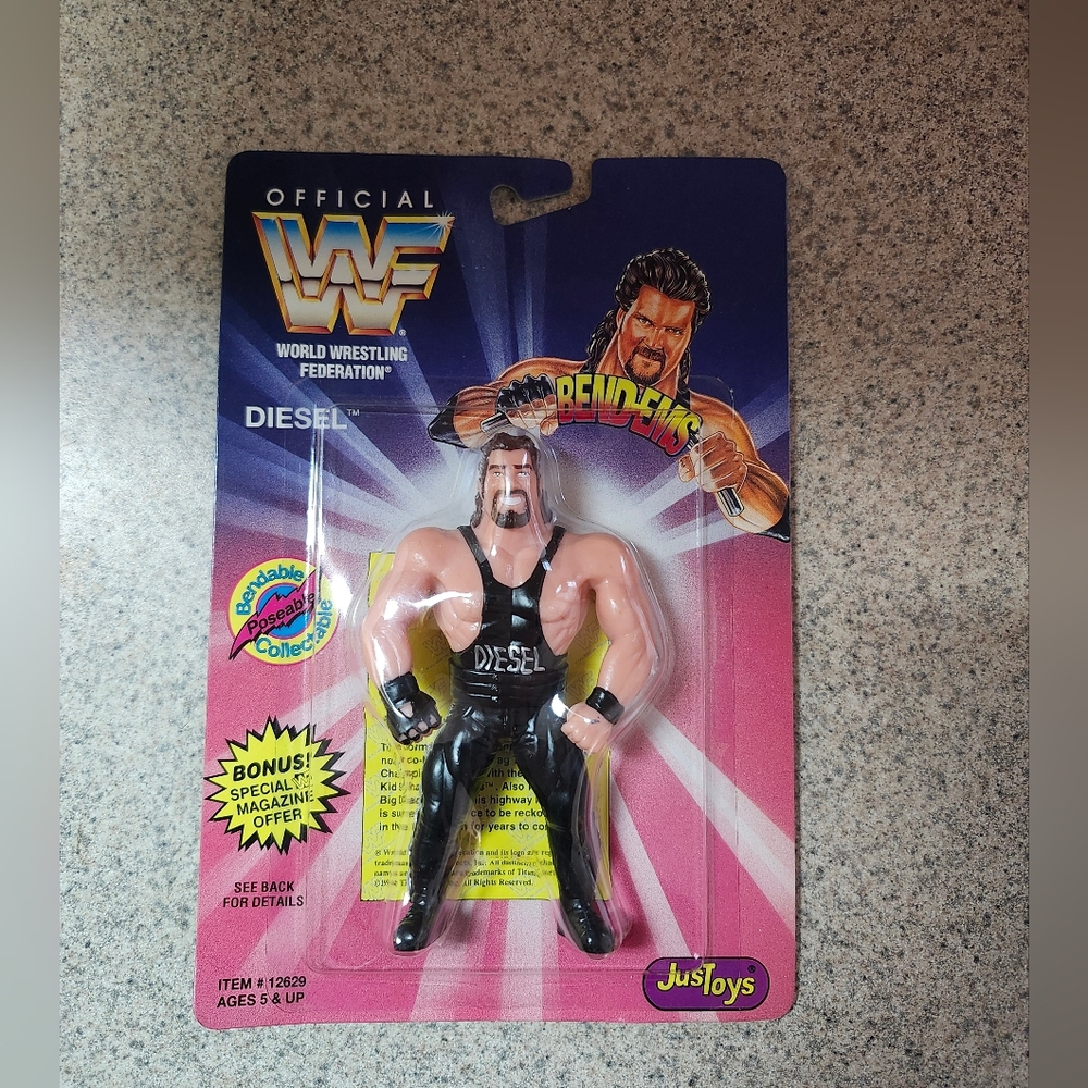 WWF WWE Diesel Bendems Action Figure 1994 By Just TOYS